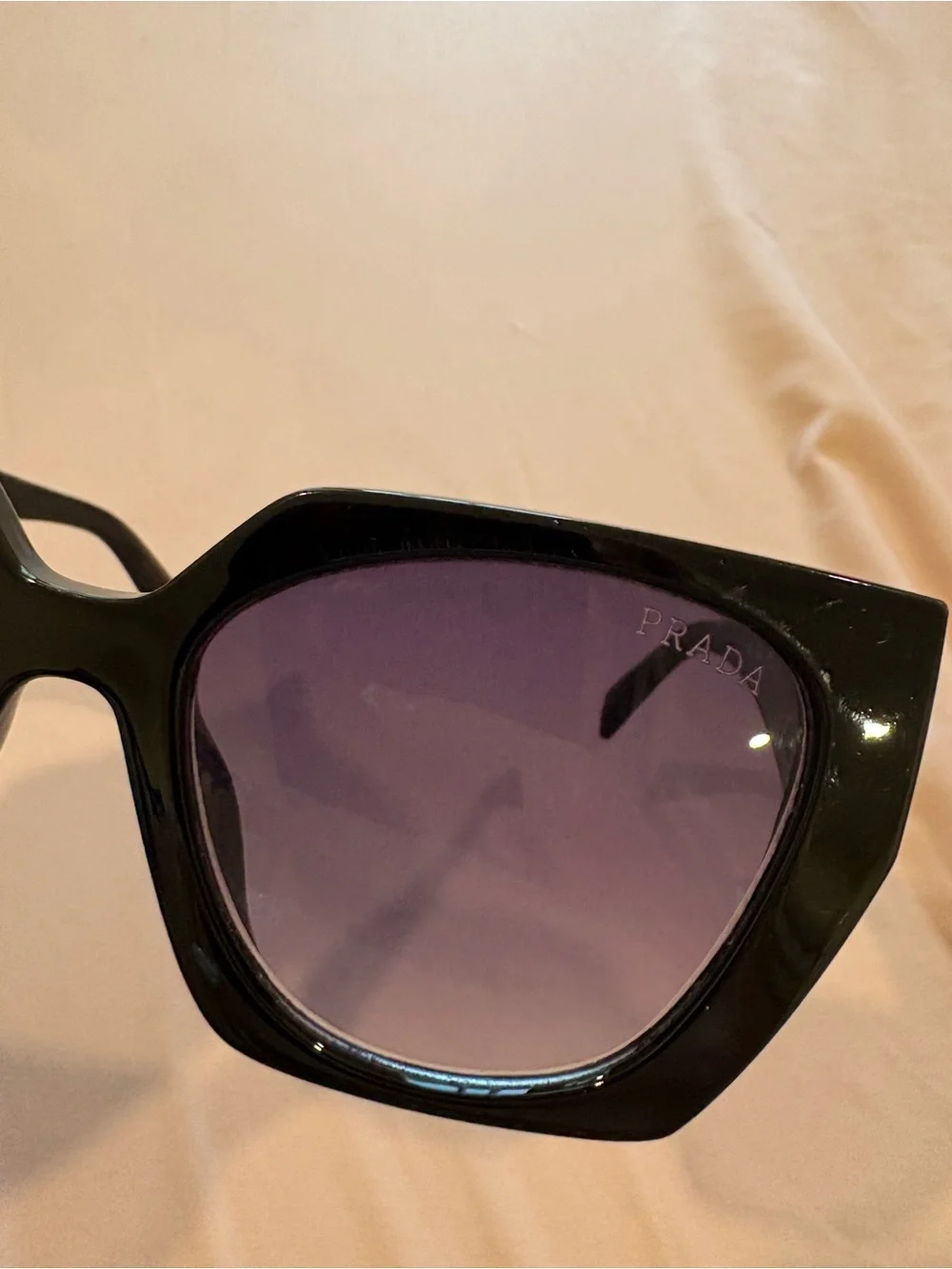Prada Black Sunglasses with Purple Lenses
